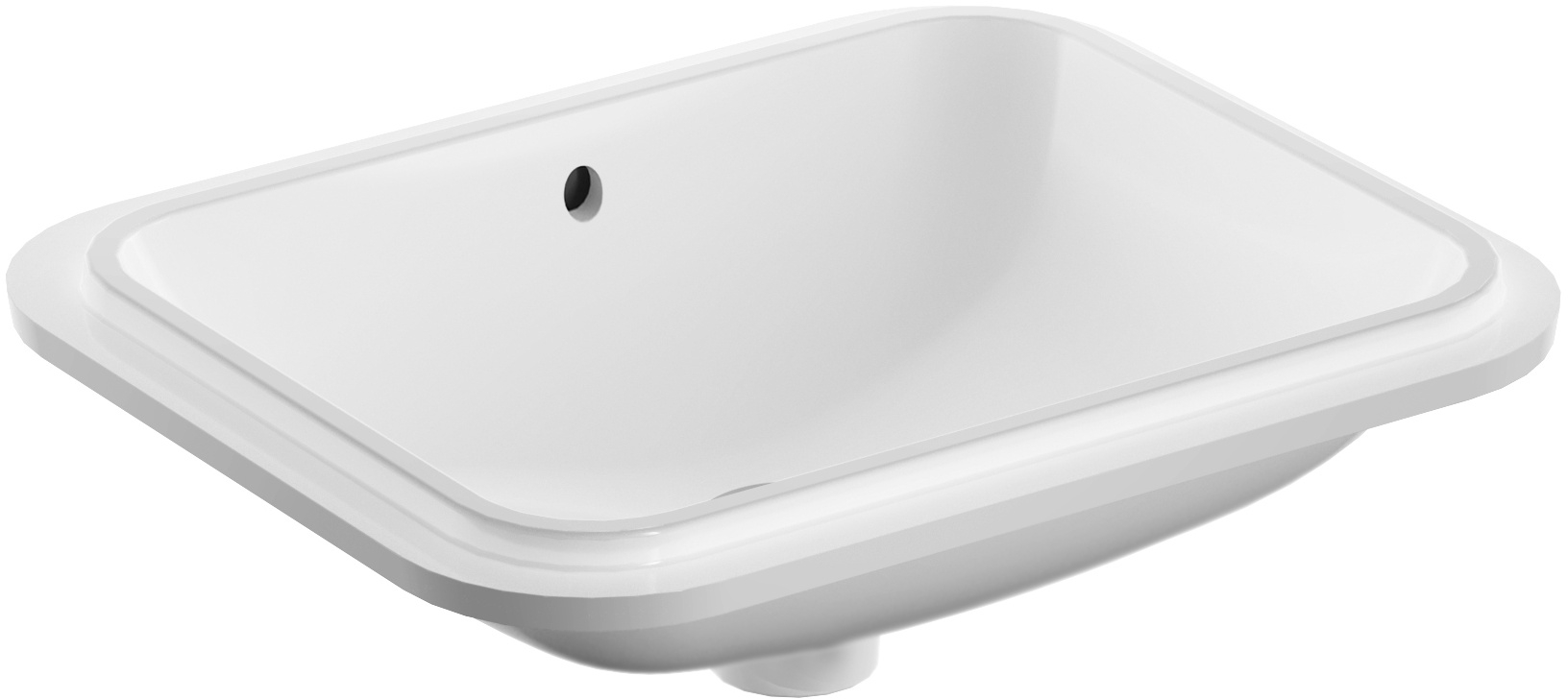 Geberit Variform lavabo 45x35 cm rectangulaire sous-plinthe blanc 500.760.01.2