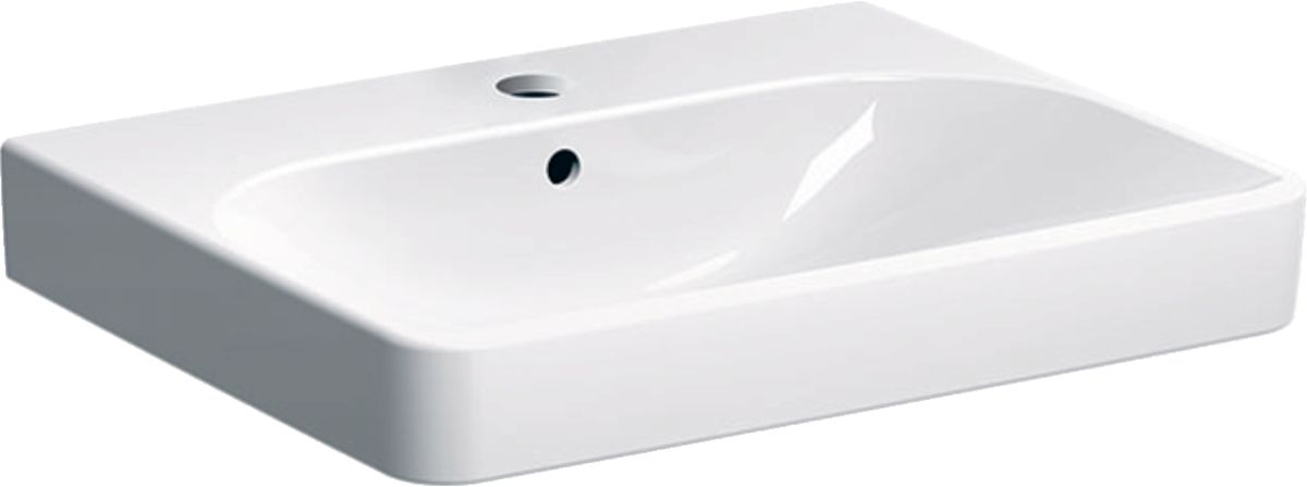 Geberit Smyle Square lavabo 60x48 cm rectangulaire classique-encastrée blanc 500.229.01.8