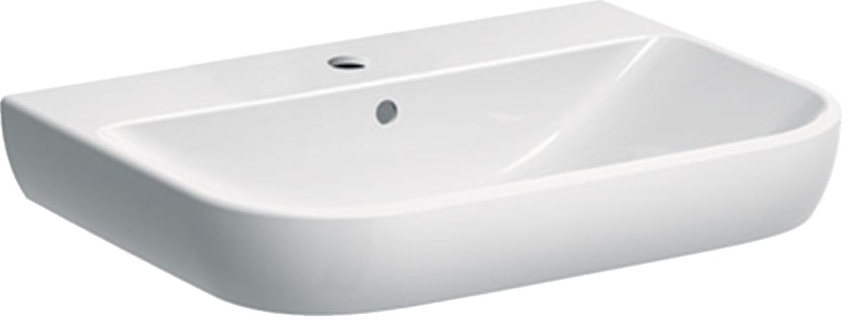 Geberit Smyle Square lavabo 65x48 cm rectangulaire classique blanc 500.230.01.8
