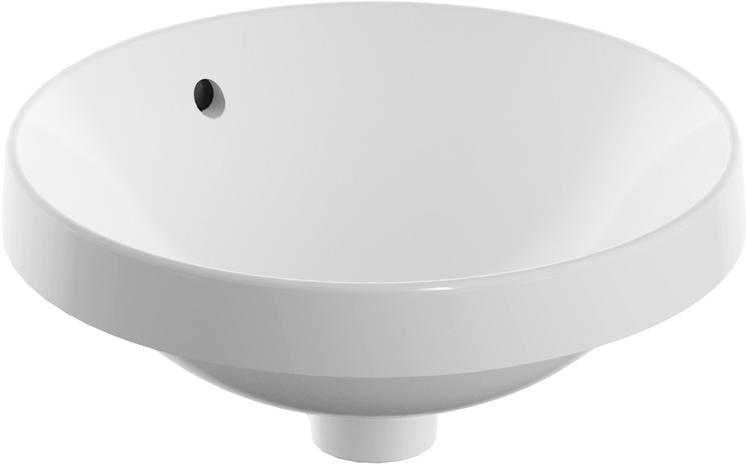Geberit Variform lavabo 40x40 cm ronde encastrée blanc 500.701.00.2