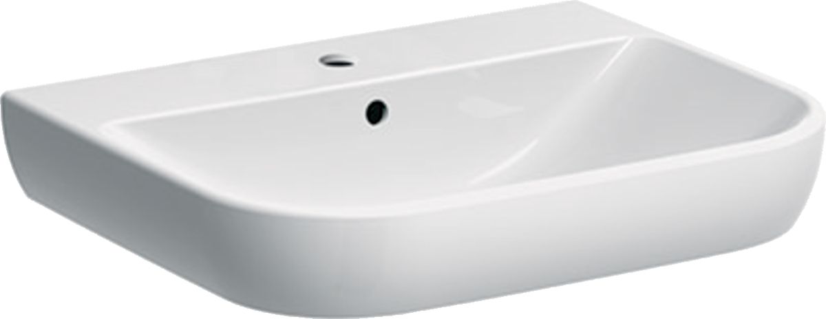 Geberit Smyle Square lavabo 60x48 cm rectangulaire classique blanc 500.228.01.8
