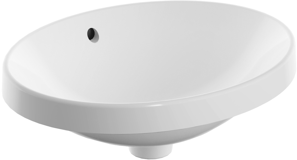 Geberit Variform lavabo 50x40 cm ovale encastrée blanc 500.709.00.2