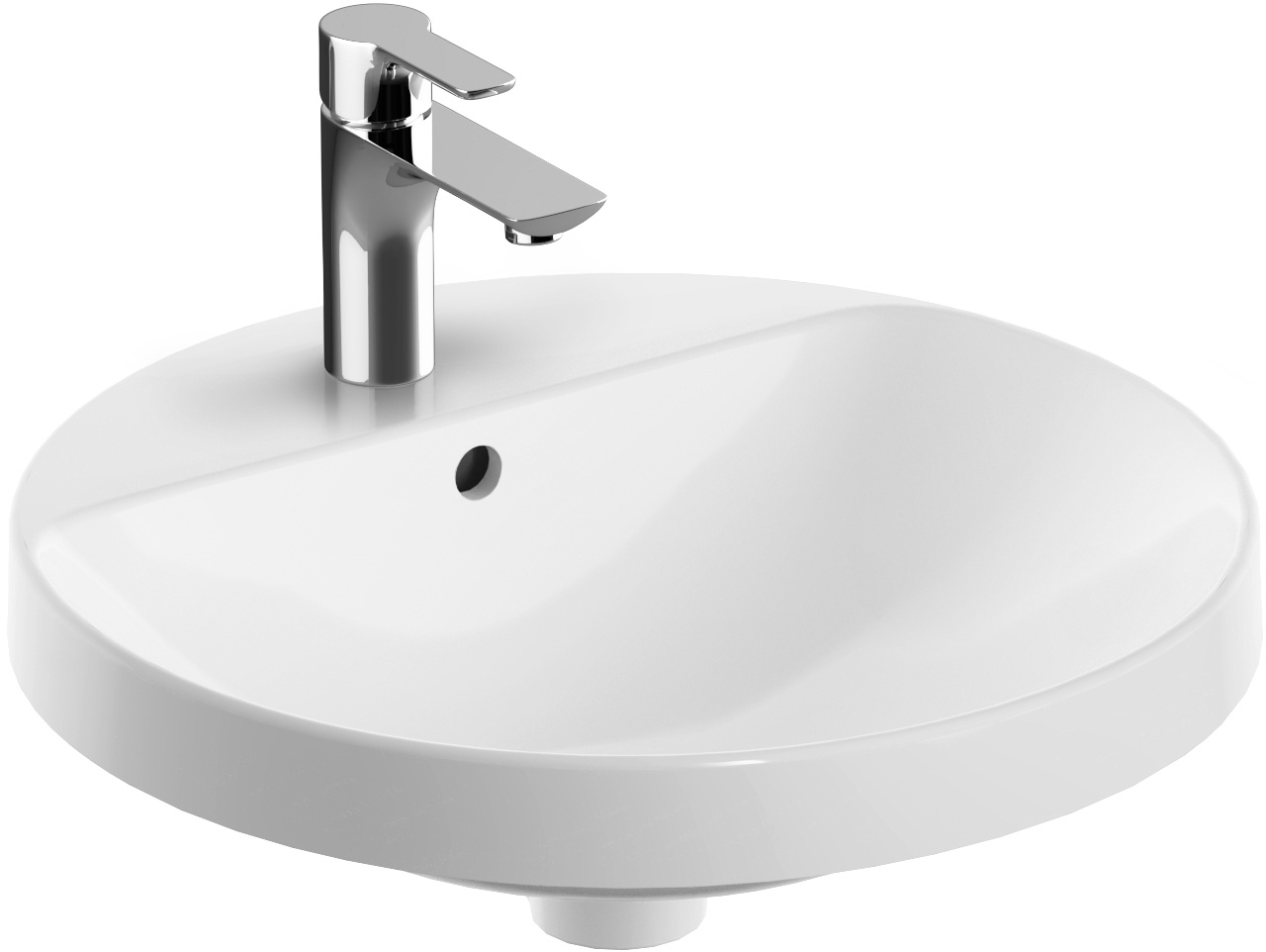 Geberit Variform lavabo 48x48 cm ronde encastrée blanc 500.705.00.2