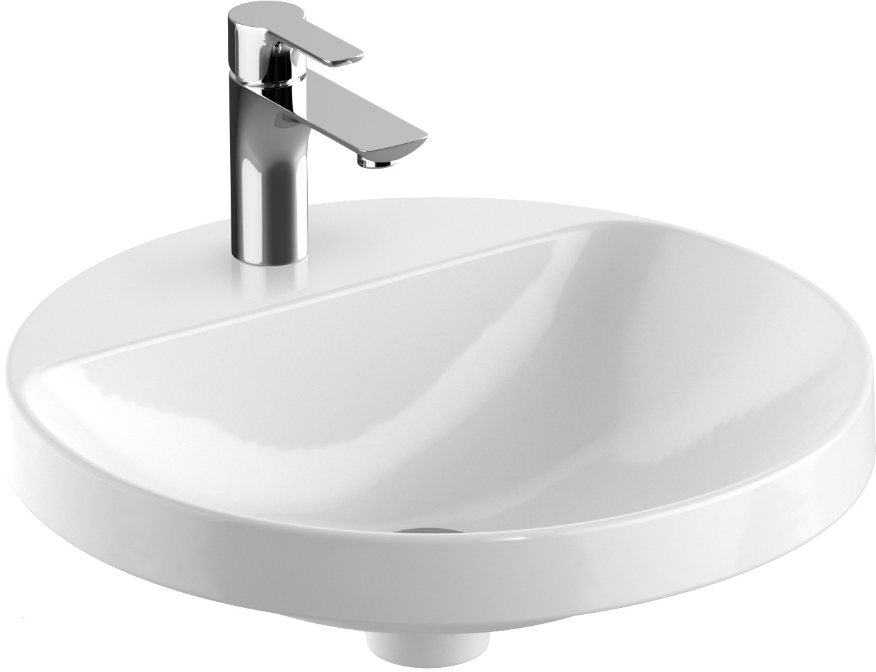 Geberit Variform lavabo 48x48 cm ronde encastrée blanc 500.705.01.2