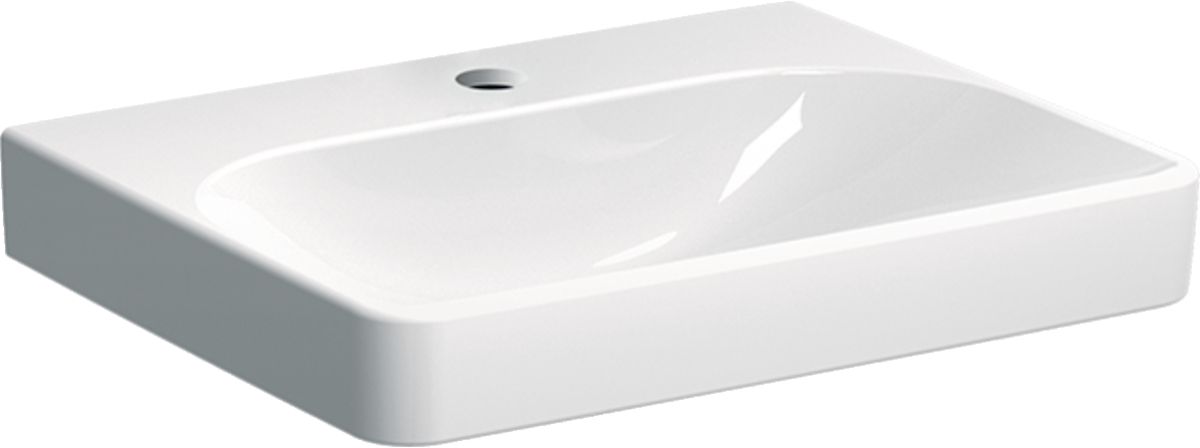 Geberit Smyle lavabo 60x48 cm rectangulaire classique blanc brillant 501.732.00.1