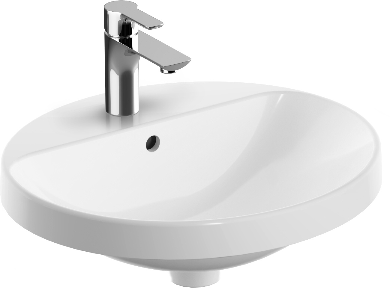 Geberit Variform lavabo 50x45 cm ovale encastrée blanc 500.713.01.2