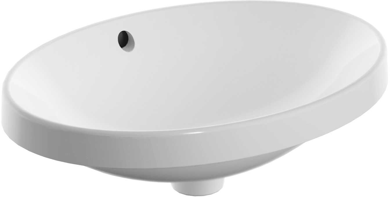 Geberit Variform lavabo 55x40 cm ovale encastrée blanc 500.717.00.2
