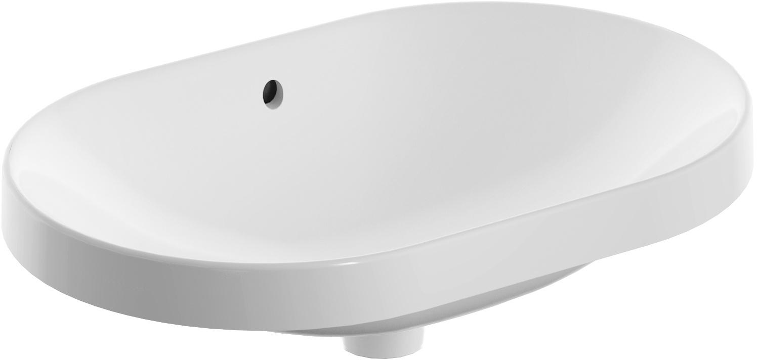 Geberit Variform lavabo 60x40 cm ovale encastrée blanc 500.729.00.2