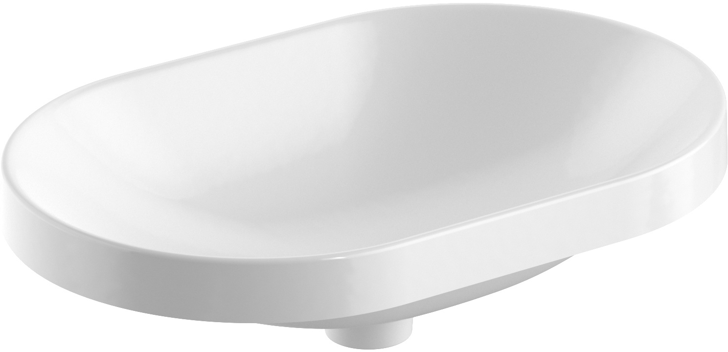 Geberit Variform lavabo 60x40 cm ovale encastrée blanc 500.731.00.2