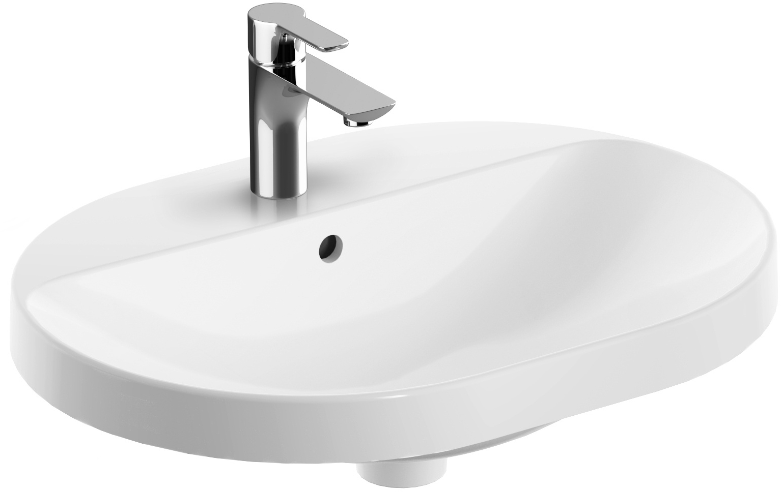 Geberit Variform lavabo 60x45 cm ovale encastrée blanc 500.732.00.2