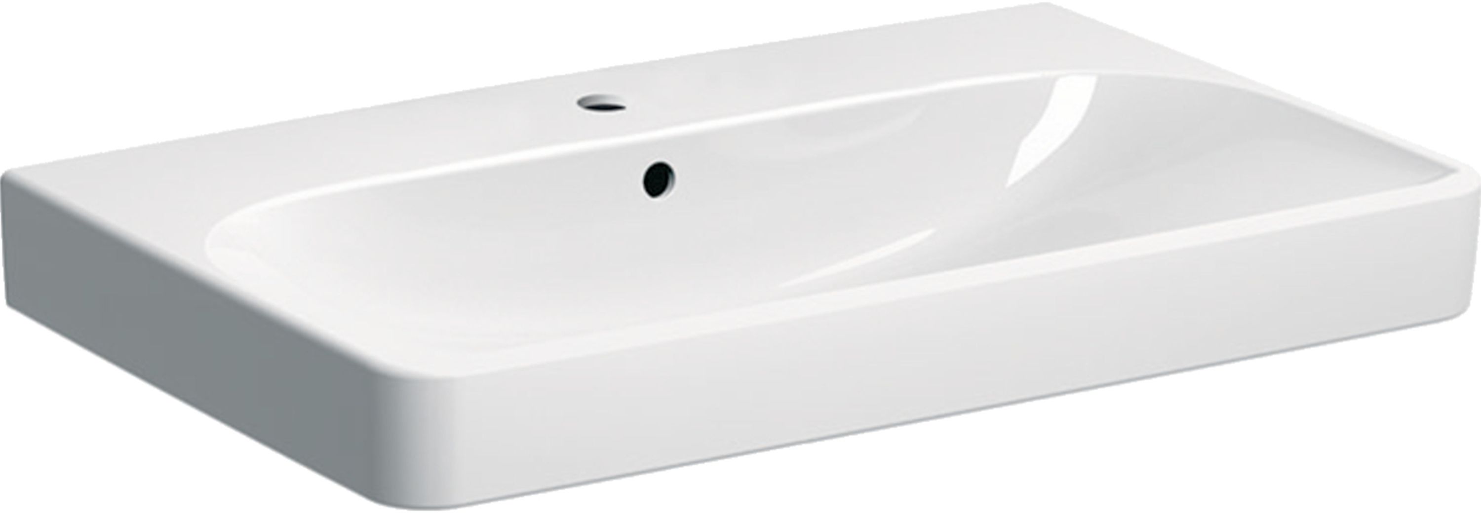 Geberit Smyle Square lavabo 90x48 cm rectangulaire classique-de meuble-encastrée blanc 500.251.01.8