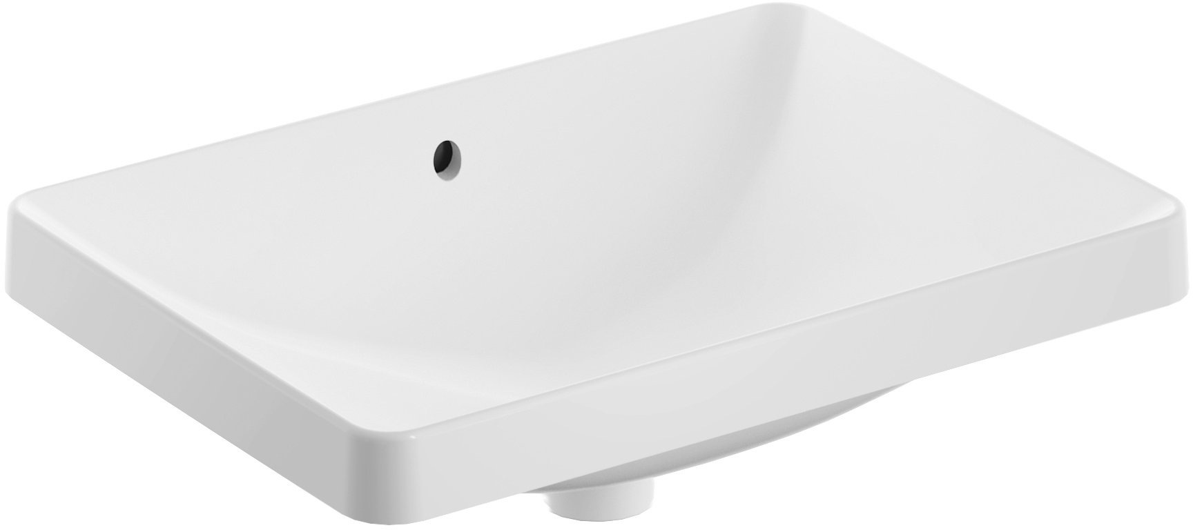 Geberit Variform lavabo 55x40 cm rectangulaire encastrée blanc 500.737.00.2