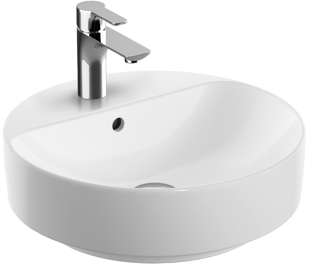 Geberit Variform lavabo 45x45 cm ronde à poser blanc 500.769.00.2
