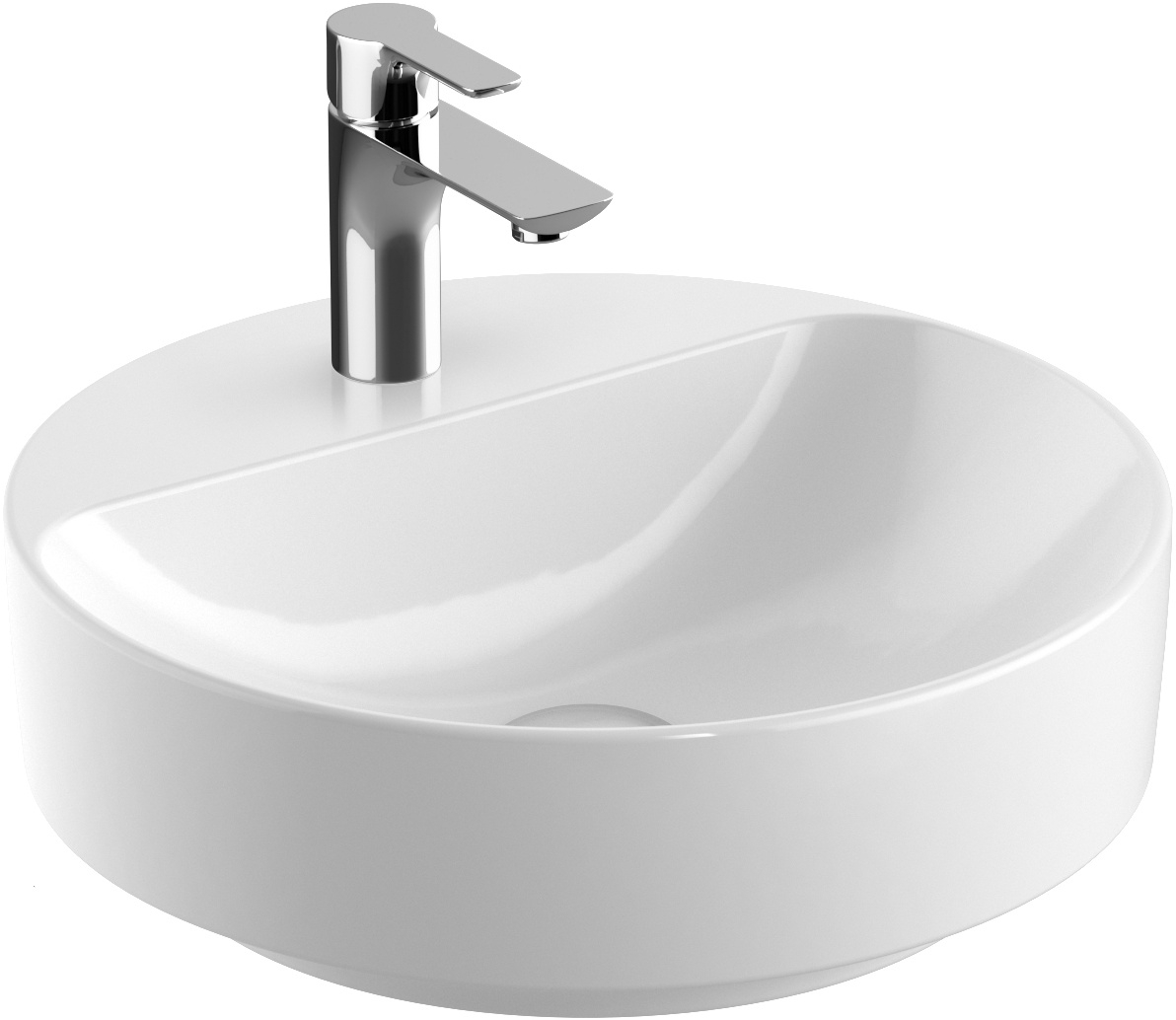 Geberit Variform lavabo 45x45 cm ronde à poser blanc 500.770.00.2