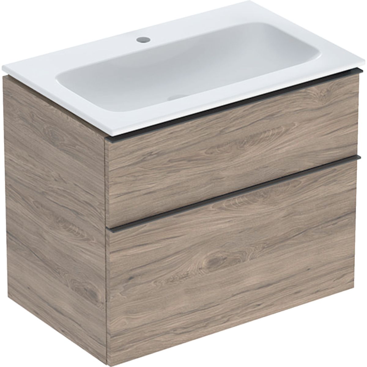 Geberit iCon lavabo avec meuble 75 cm noyer 502.332.JR.1