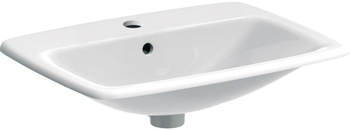 Geberit Selnova Square lavabo 60x45 cm rectangulaire encastrée blanc 500.307.01.7