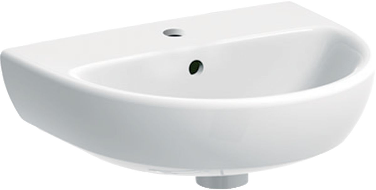 Geberit Selnova lavabo 45x37 cm semi-circulaire classique blanc 500.324.01.7