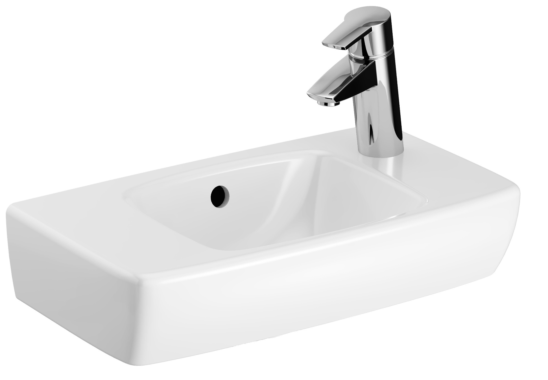 Geberit Selnova Compact lavabo 45x25 cm rectangulaire classique blanc 500.318.01.5
