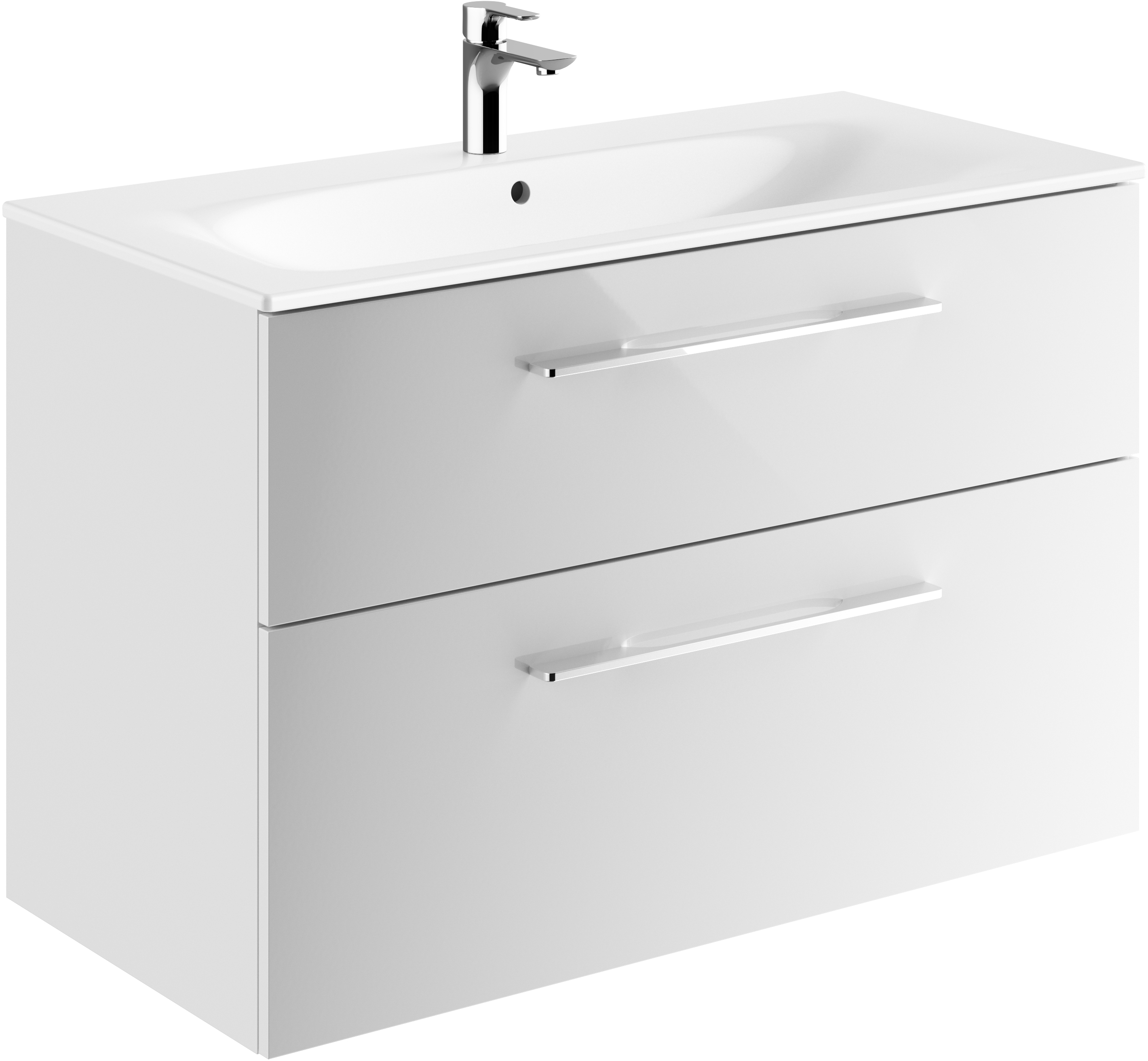 Geberit Selnova Square lavabo avec meuble 100 cm blanche 501.244.00.1