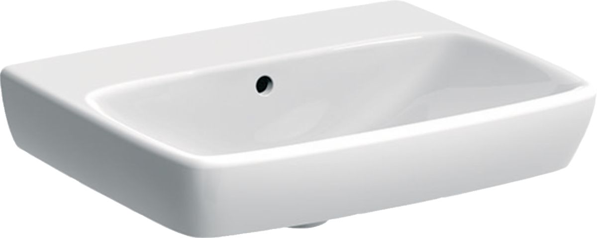 Geberit Selnova Square lavabo 55x44 cm rectangulaire classique blanc 500.291.01.7