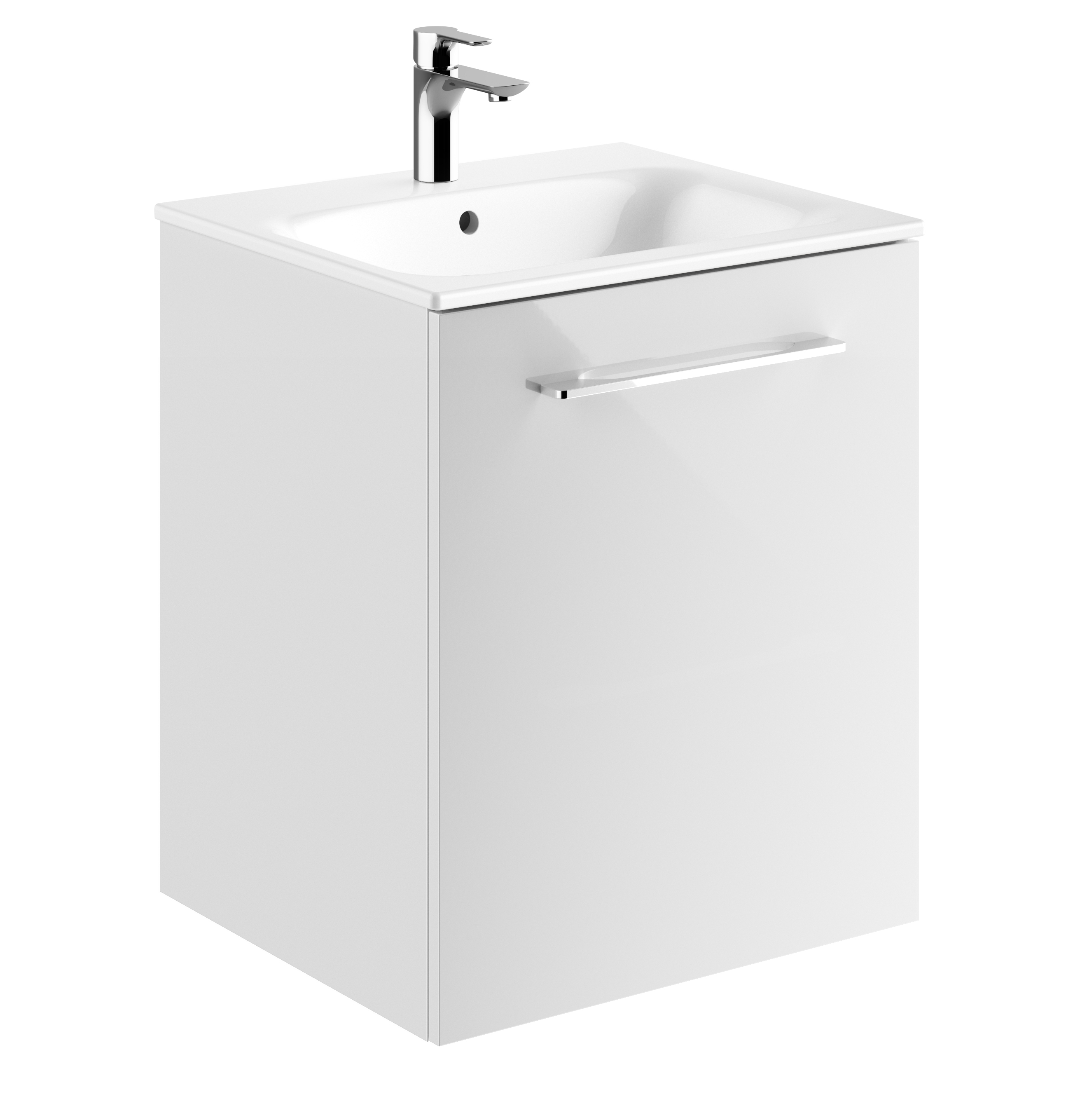 Geberit Selnova Square lavabo avec meuble 55 cm blanche 501.248.00.1