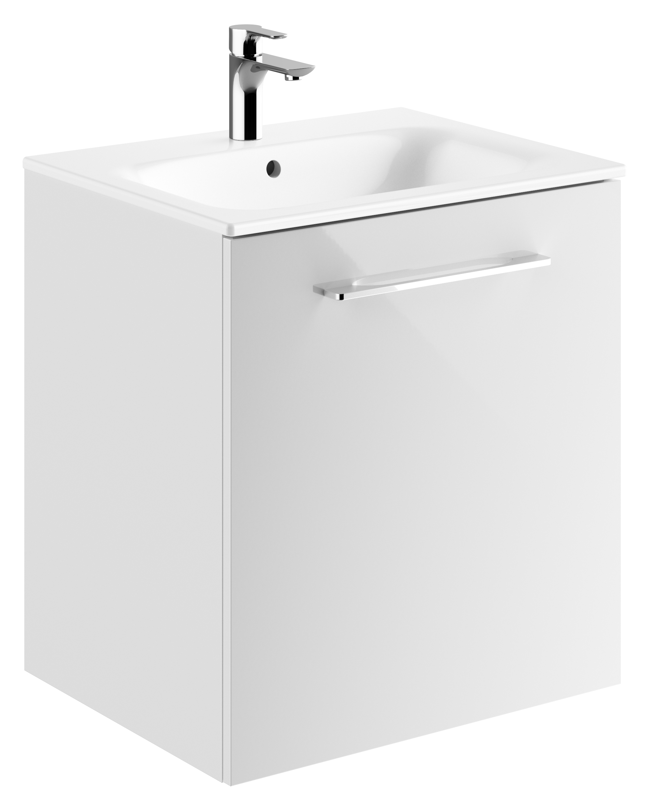Geberit Selnova Square lavabo avec meuble 60 cm blanche 501.252.00.1
