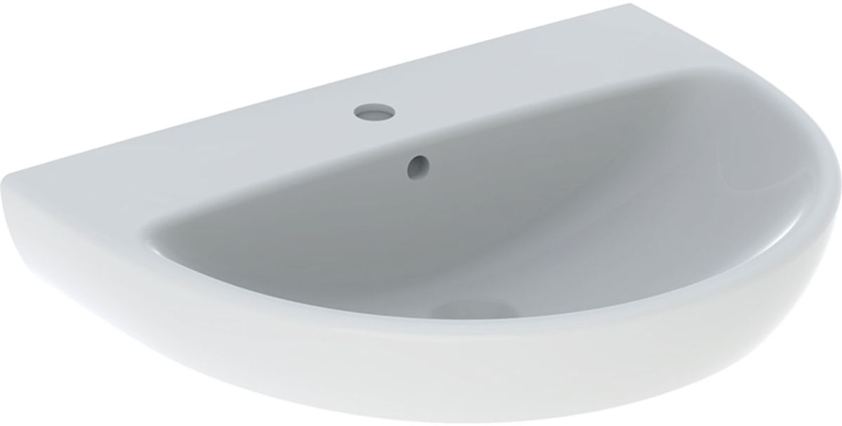 Geberit Selnova lavabo 65x50 cm semi-circulaire classique blanc 500.297.01.7