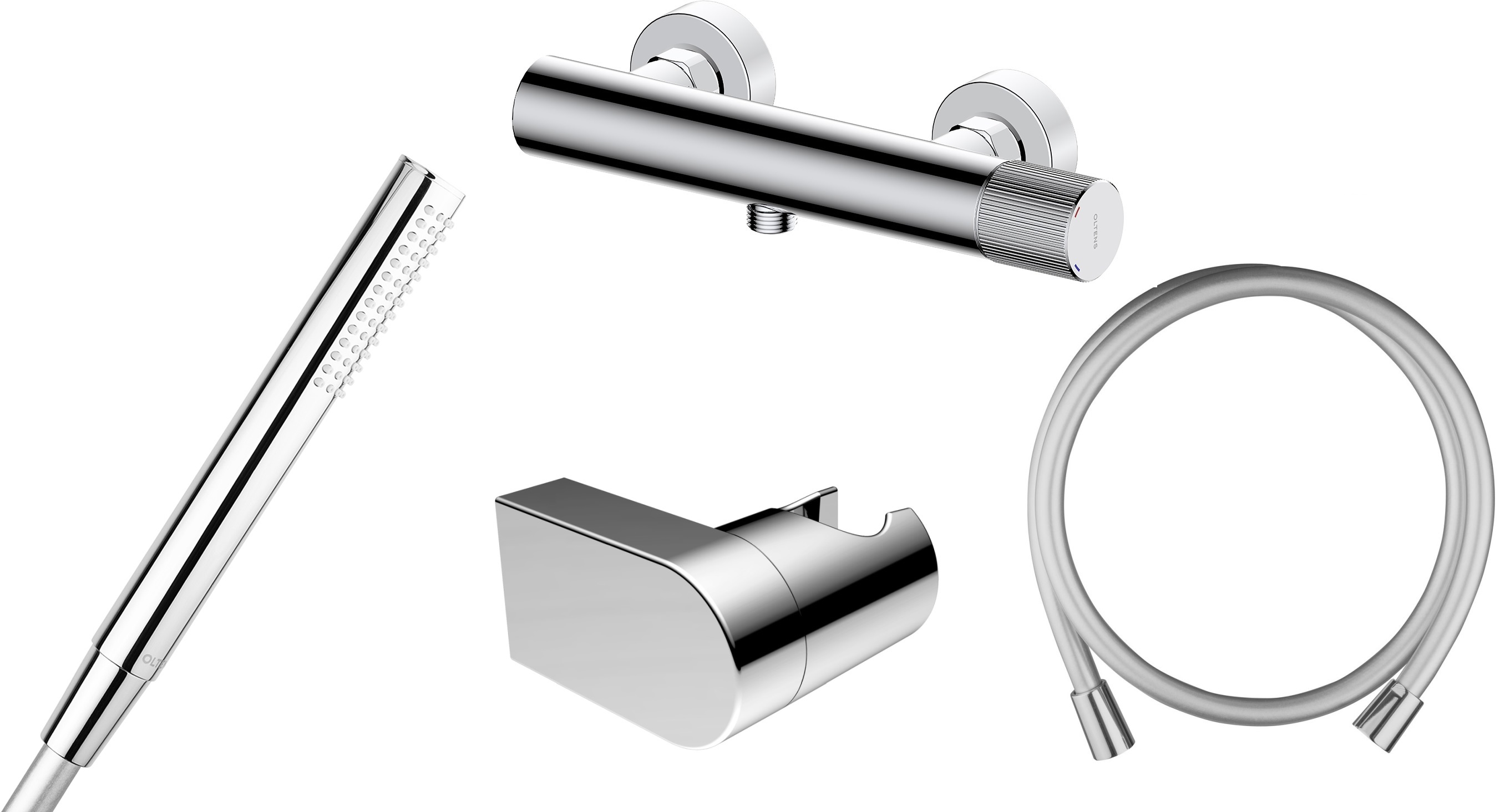 Set mitigeur de douche Oltens Hamnes 33005100, pommeau de douche Oltens Ume 37102100, 37200100, 37402100