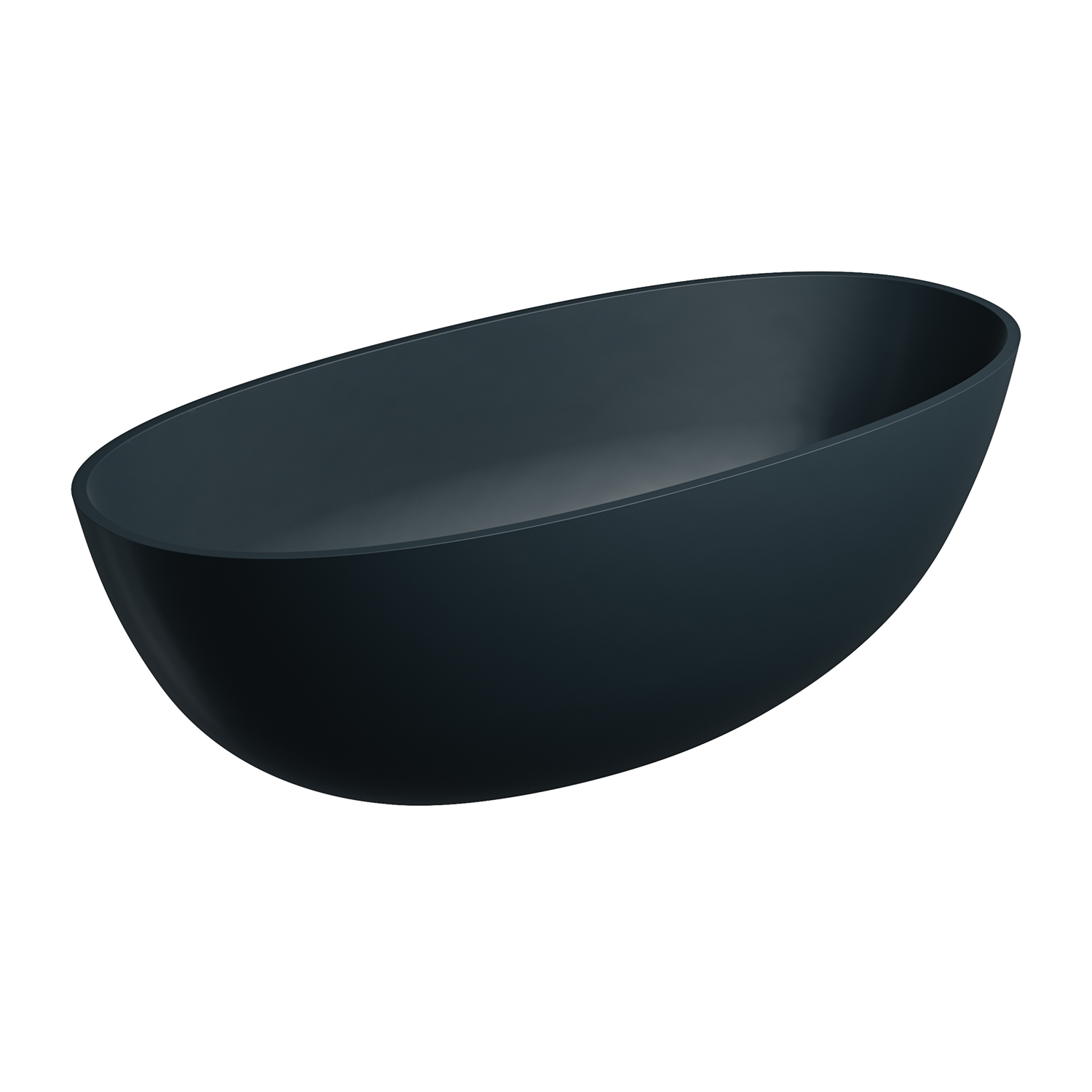 Omnires Shell M+ baignoire autoportante 160x75 cm ovale noir SHELLWWBLV