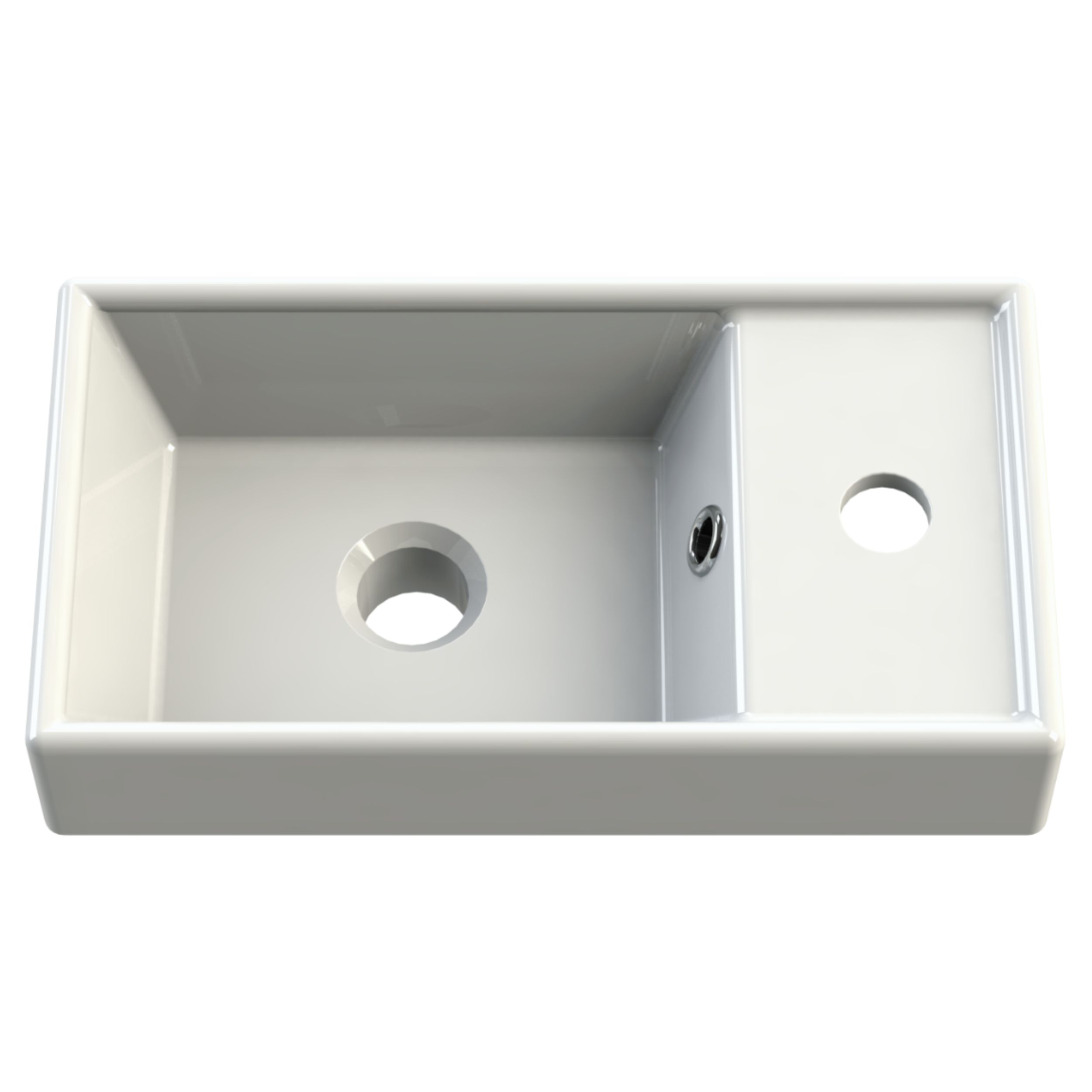 Strama Gizo lavabo 40x22 cm rectangulaire de meuble-à poser blanc 99.03.040