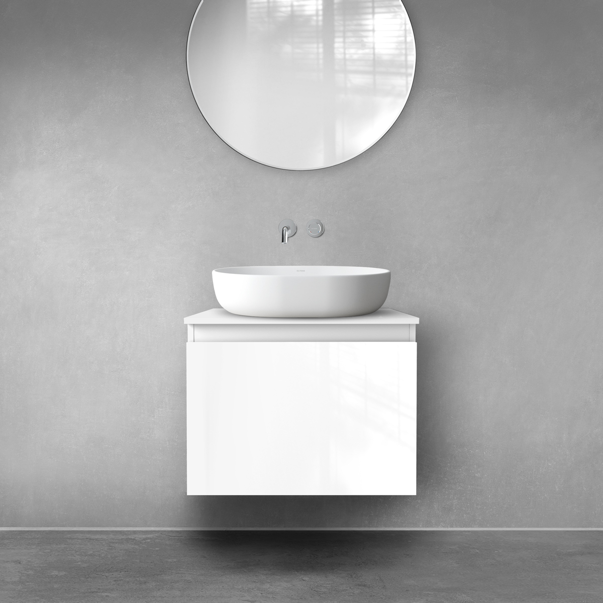 Set armoire Oltens Vernal 60013000, plan de travail suspendu Oltens Vernal 63004000