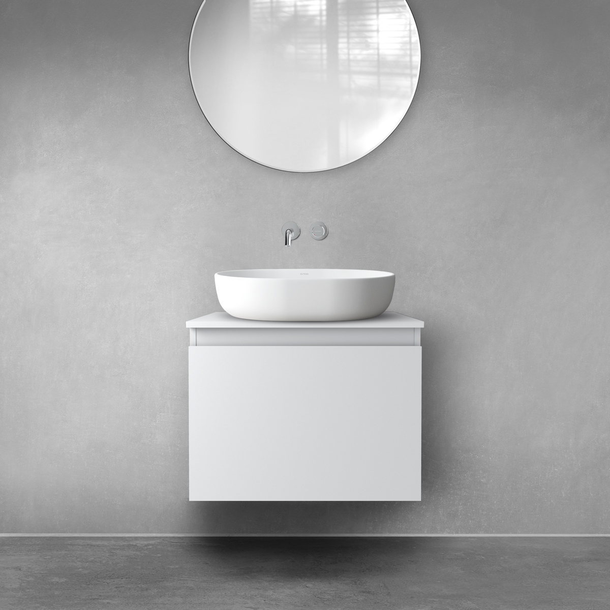 Set armoire Oltens Vernal 60013700, plan de travail suspendu Oltens Vernal 63004700