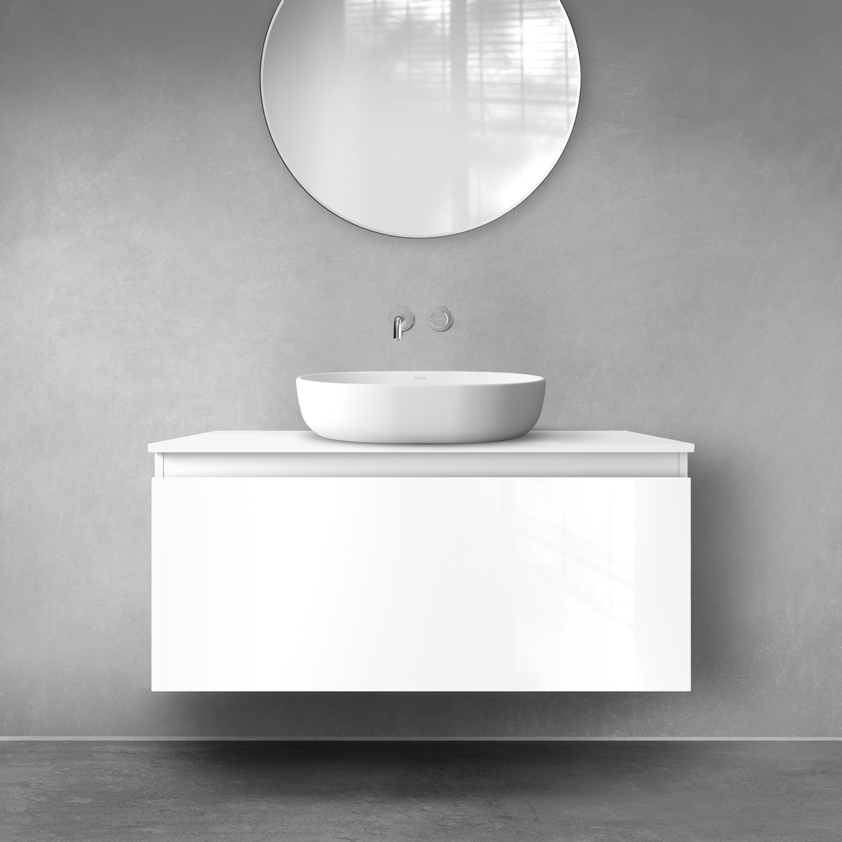 Set armoire Oltens Vernal 60015000, plan de travail suspendu Oltens Vernal 63006000