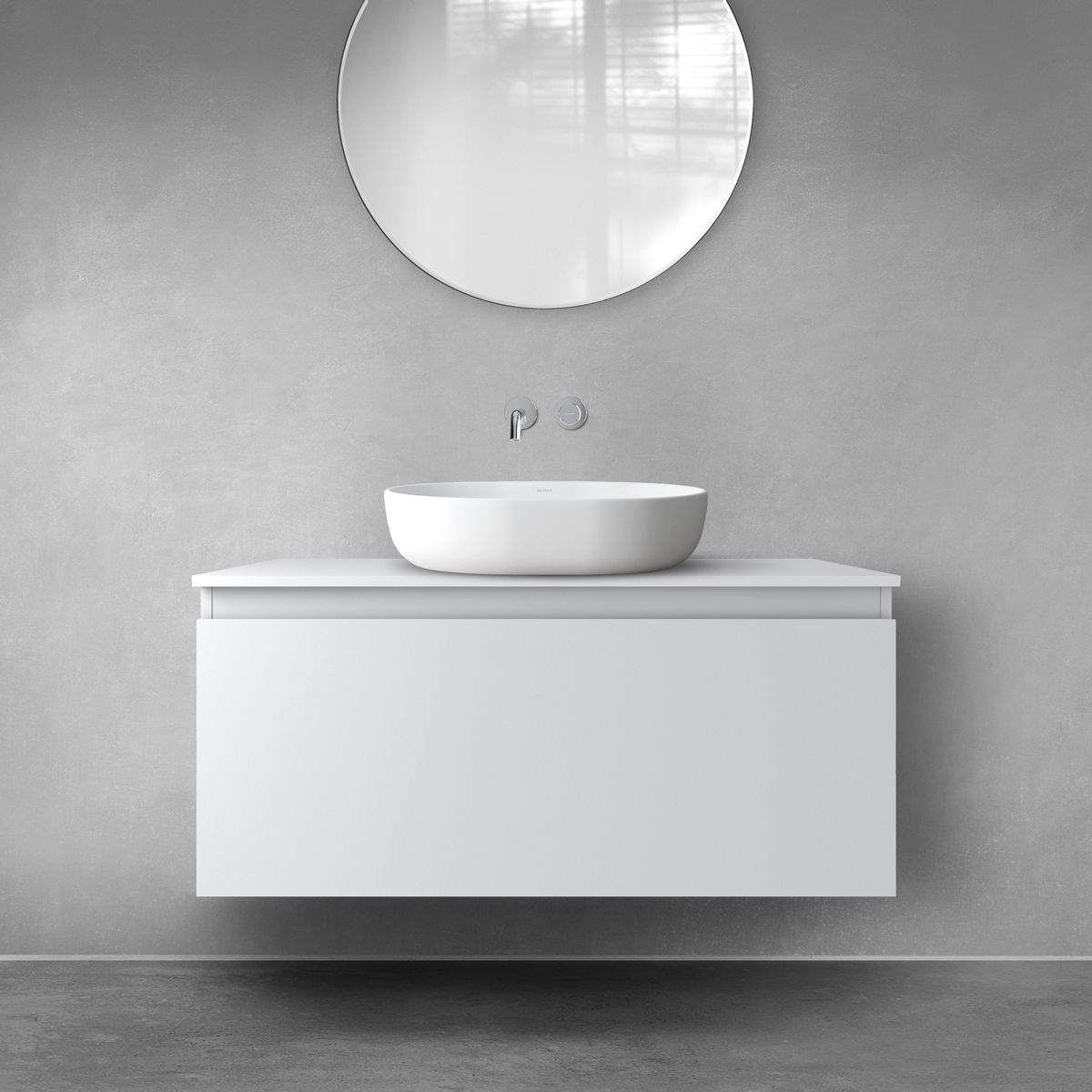 Set armoire Oltens Vernal 60015700, plan de travail suspendu Oltens Vernal 63006700