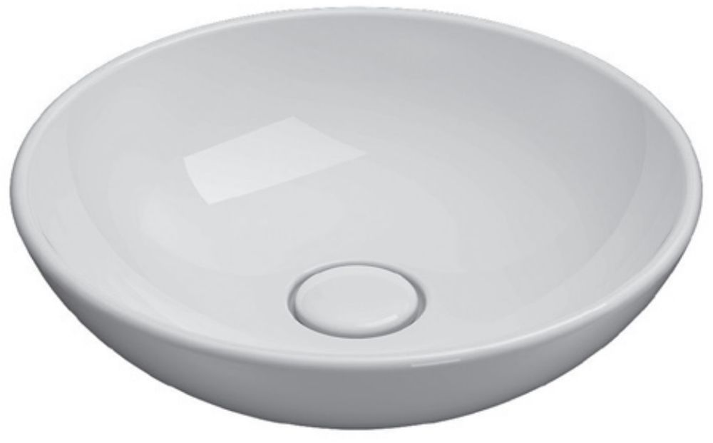 Globo Free lavabo 40x40 cm ronde à poser blanc LAT41BI