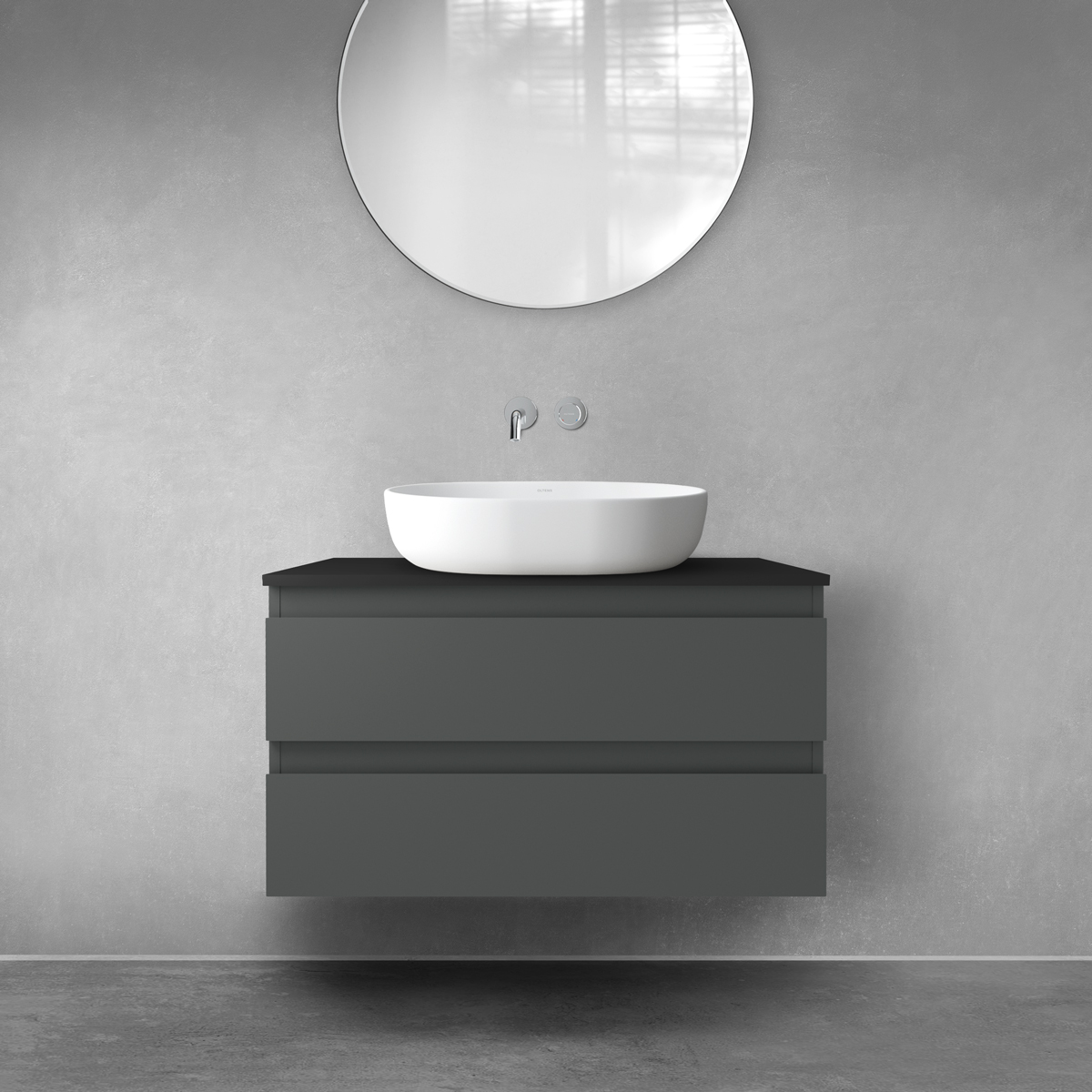 Set armoire Oltens Vernal 60001400, plan de travail suspendu Oltens Vernal 63005300