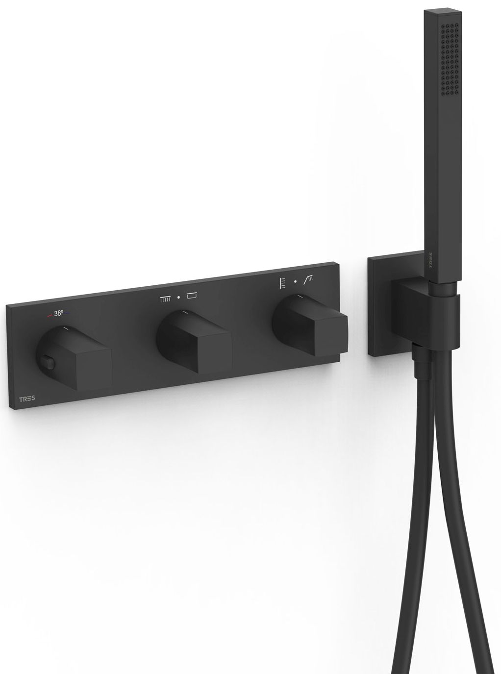 Tres B-System mitigeur bain-douche encastrée oui noir 30725401NM