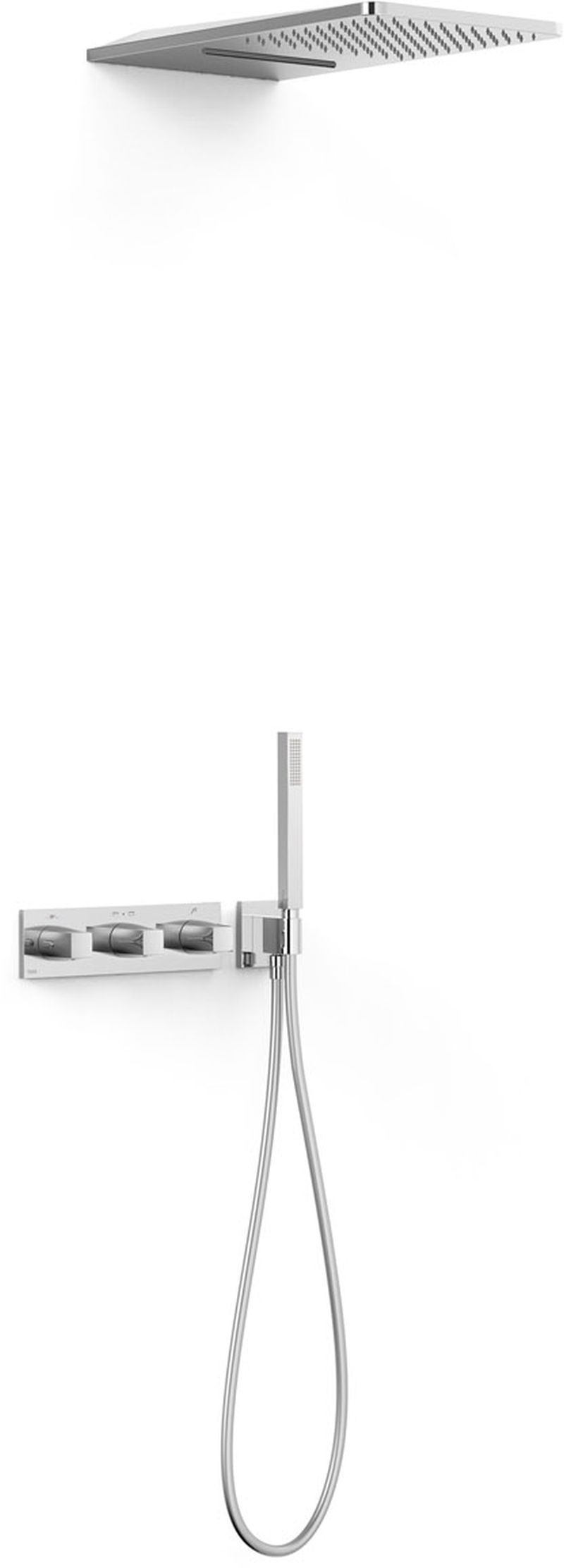 Tres B-System ensemble de douche encastré avec thermostat oui chrome 30725305