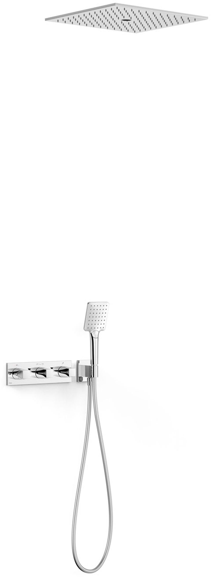 Tres B-System ensemble de douche encastré avec thermostat oui chrome 30725306