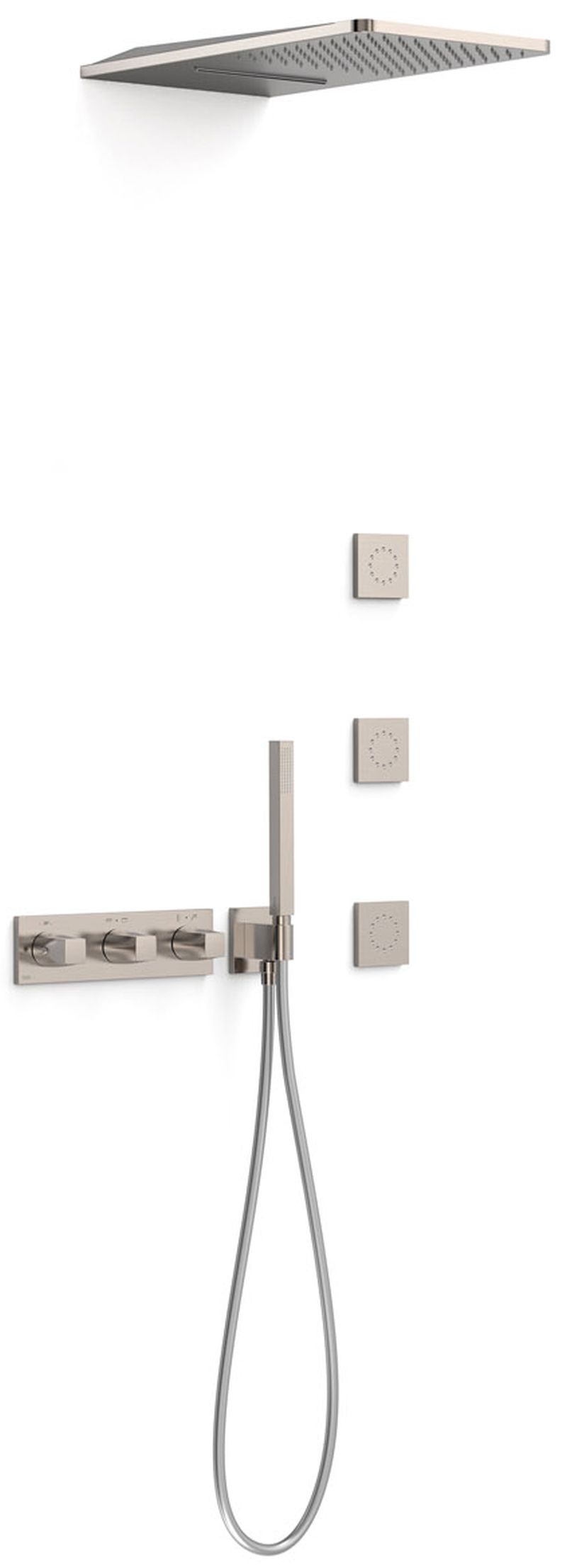Tres B-System ensemble de douche encastré avec thermostat oui acier 30725405AC