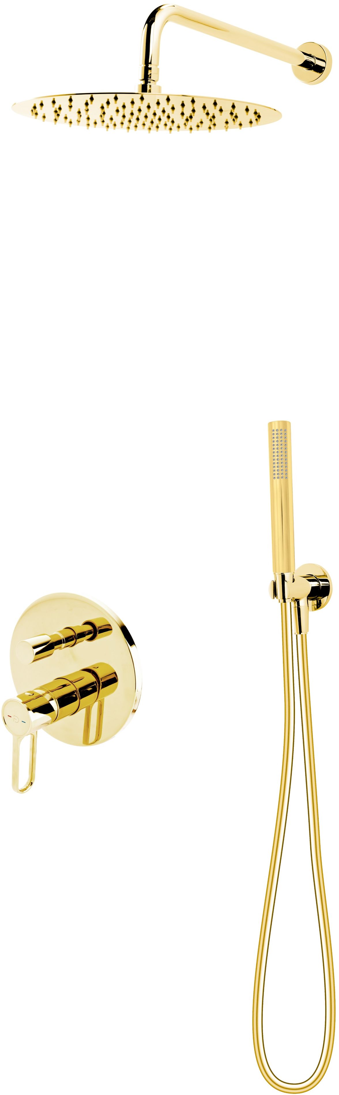 FDesign Zaffiro ensemble de douche encastré doré FD1-ZFR-7PSET1-55