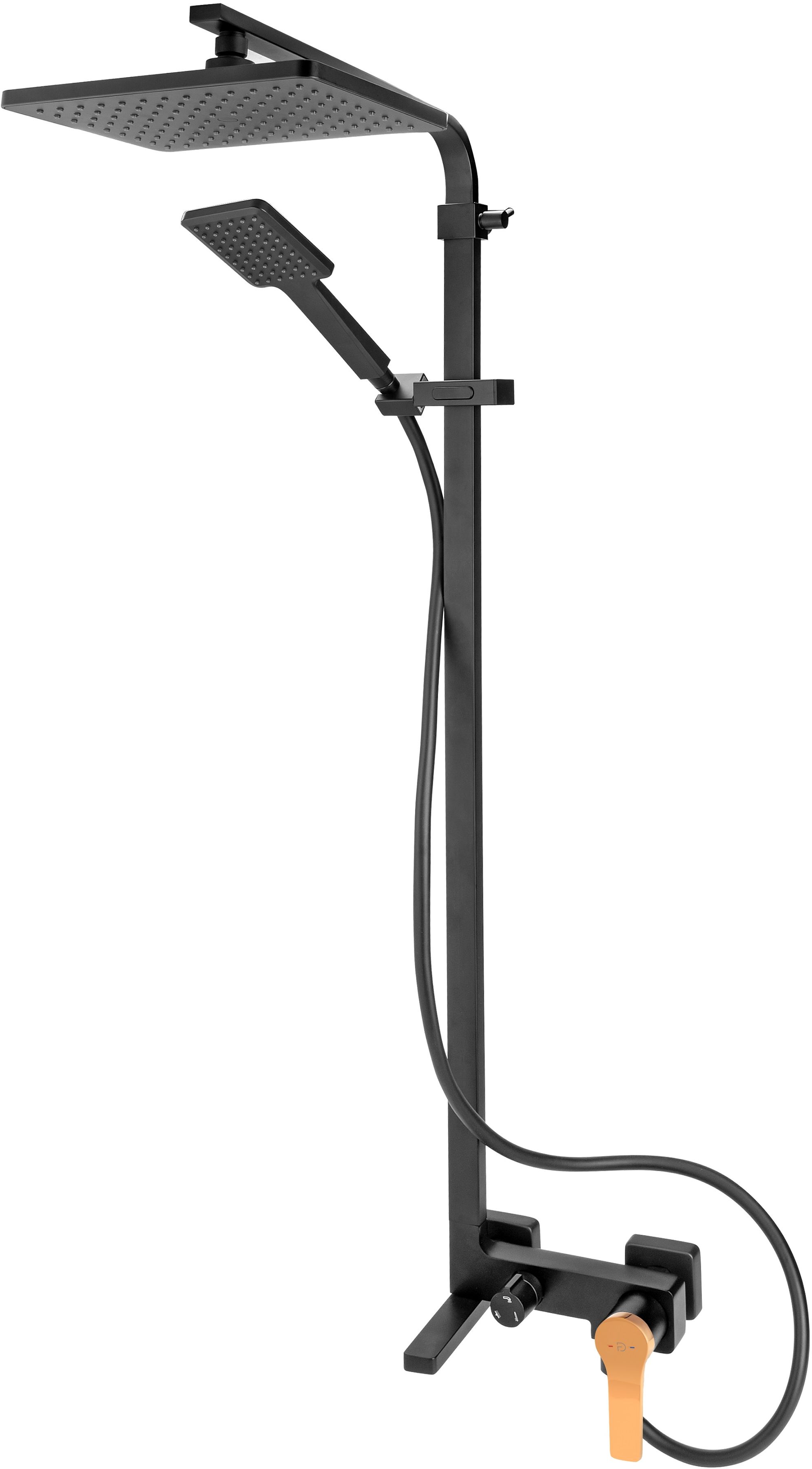 FDesign Seppia kit baignoire-douche mural noir FD1-SPA-7USET-25