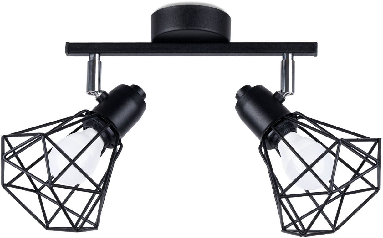 Sollux Lighting Artemis plafonnier 2x40 W noir SL.1106