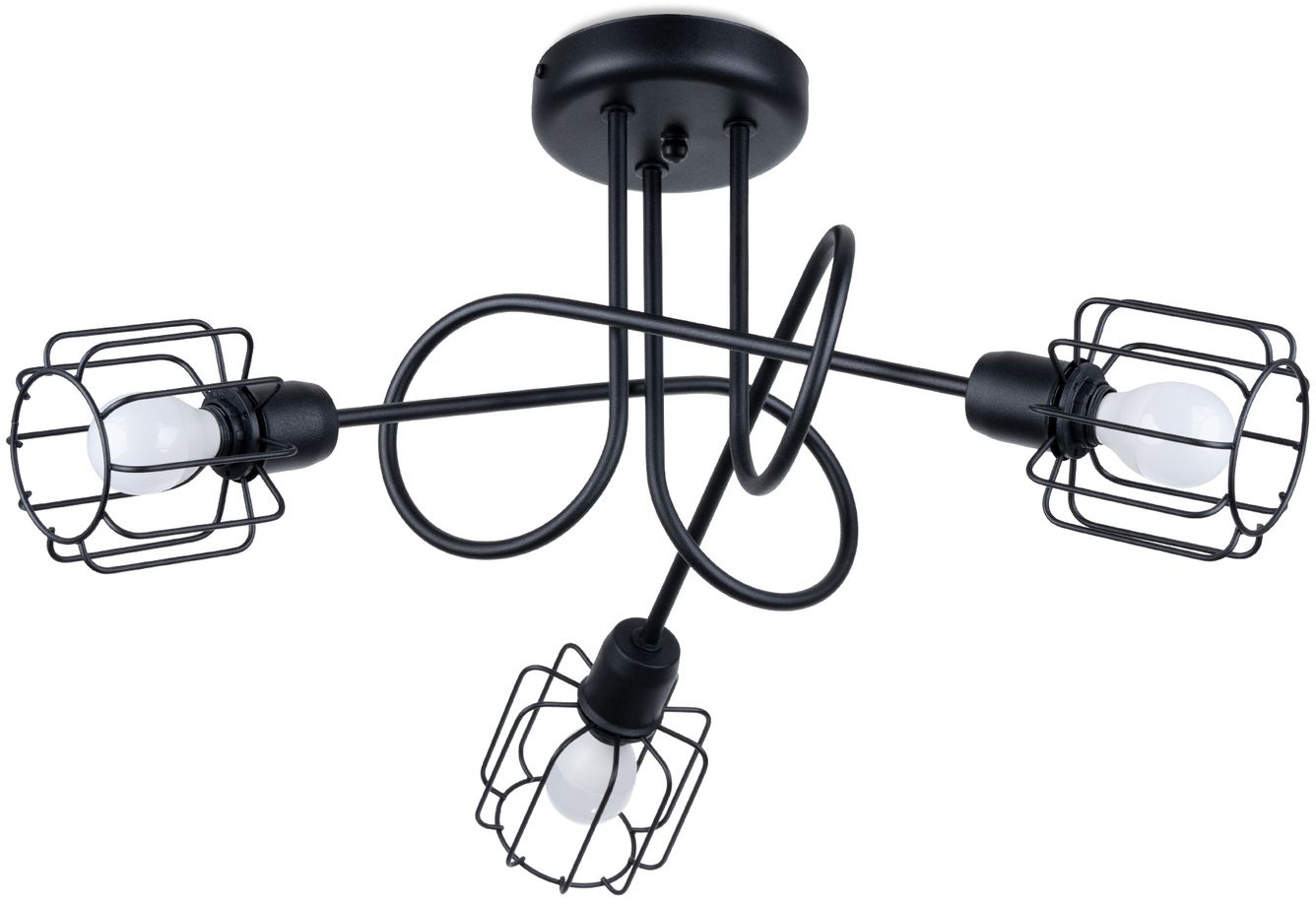 Sollux Lighting Beluci plafonnier 3x40 W noir SL.1118