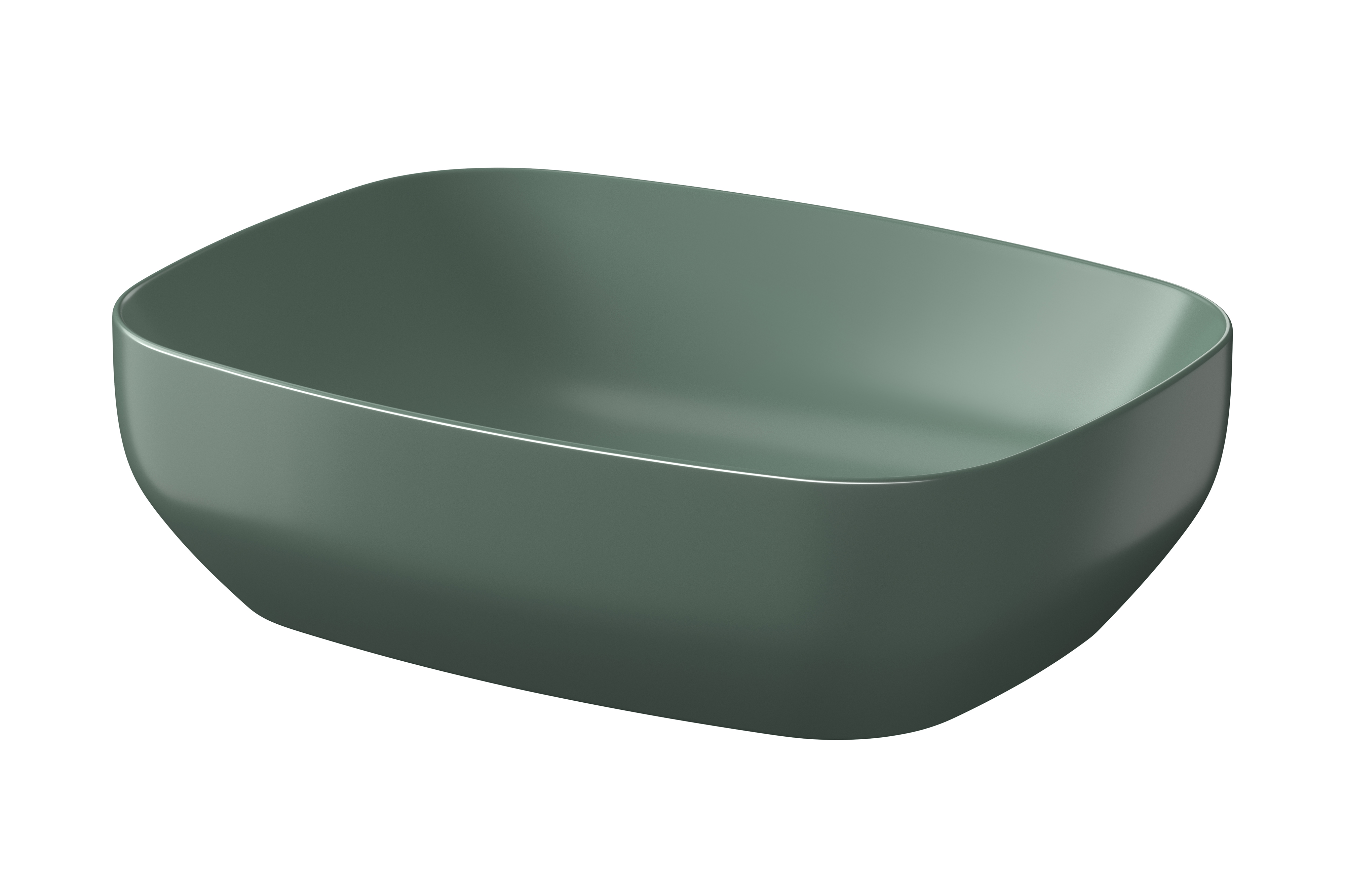Cersanit Larga lavabo 50x38.5 cm rectangulaire à poser vert K677-065