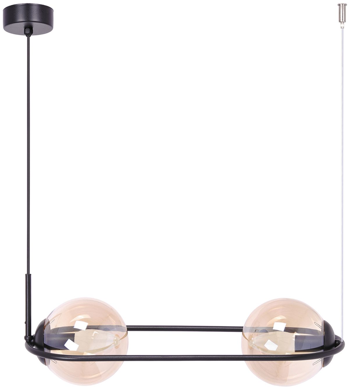 Kaja Venta lampe suspendue 2x40 W noir-ambre K-5122