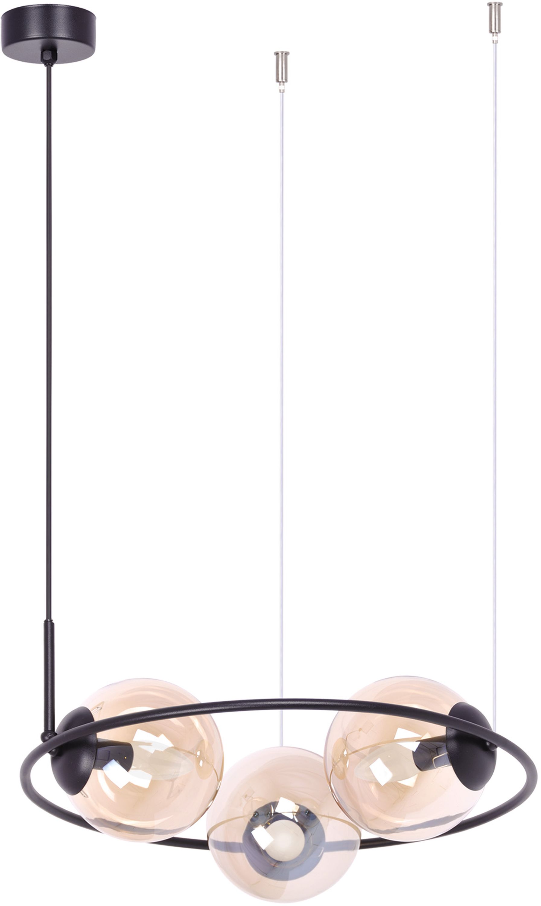 Kaja Venta lampe suspendue 3x40 W noir-ambre K-5124