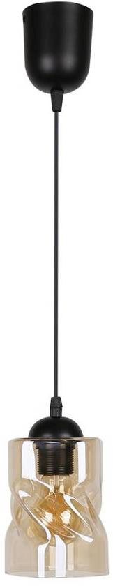 Candellux Felis lampe suspendue 1x60 W noir-ambre 31-00156