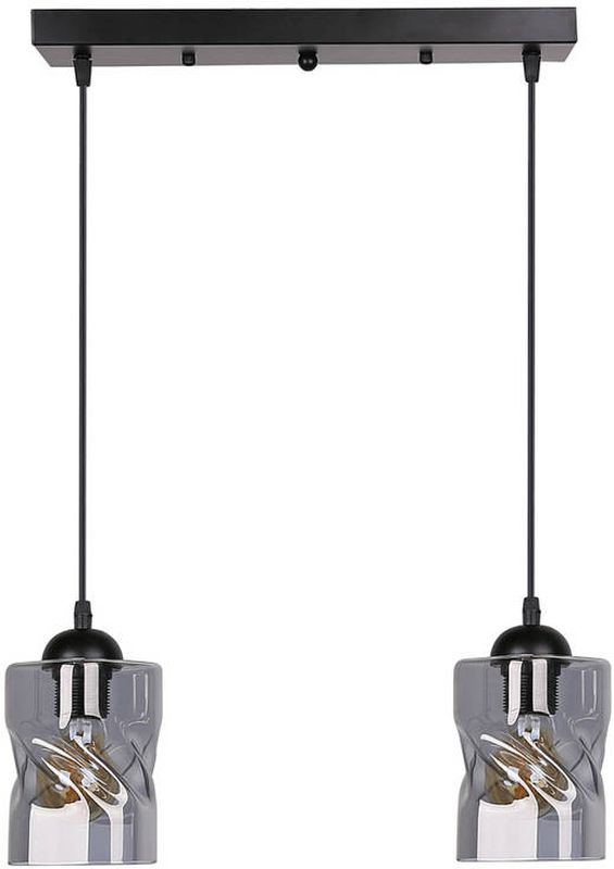 Candellux Felis lampe suspendue 2x60 W noir-fumé 32-00132