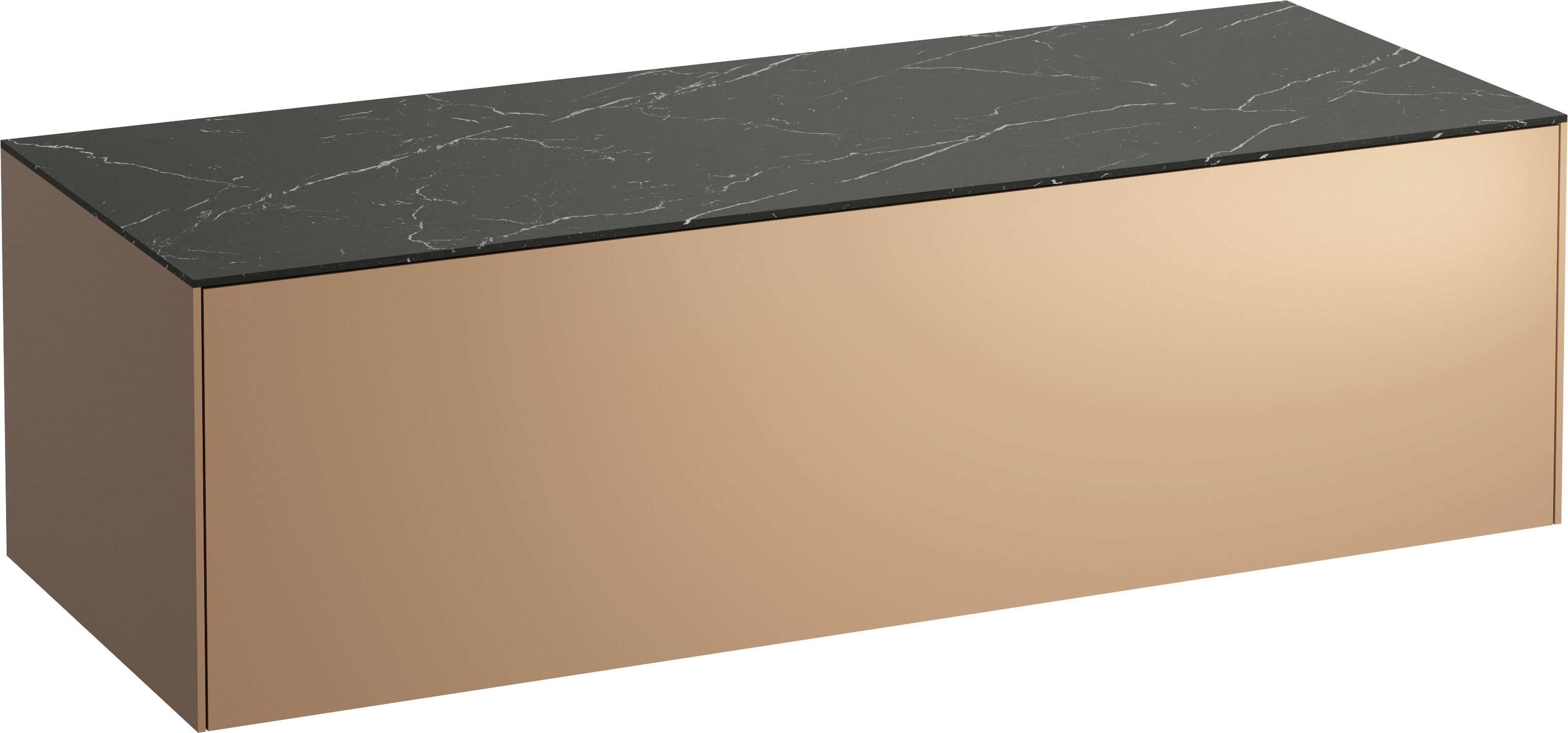 Laufen Sonar meuble avec plan de travail 117.5x45.5x34 cm sous-lavabo suspendu noir-cuivré H4054200341411